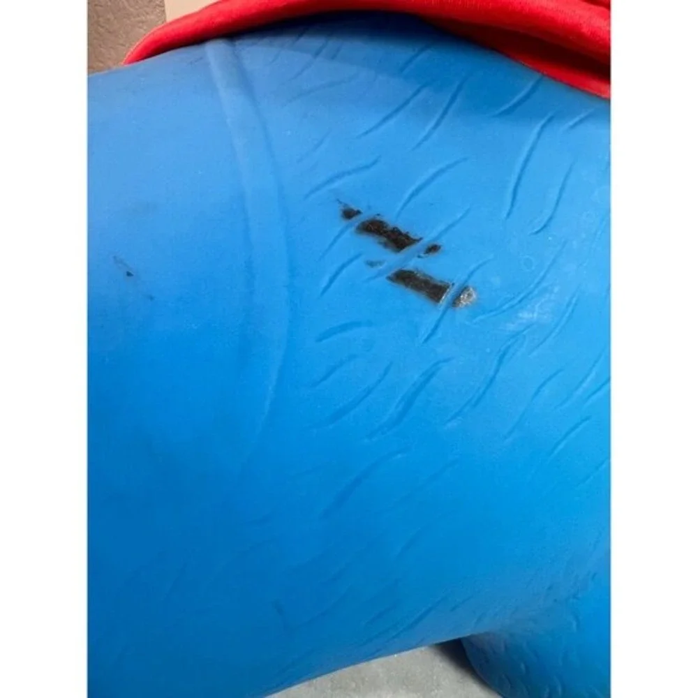 Superhero Waddle Blue Dog Inflatable Bouncy Ball Hopper Ride Cape 19